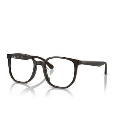 Ray-Ban RX5411D Eyeglasses 8218 transparent green - three-quarters view