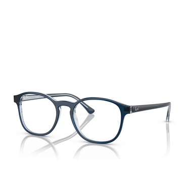 Ray-Ban RX5417 Eyeglasses 8324 blue on transparent blue - three-quarters view