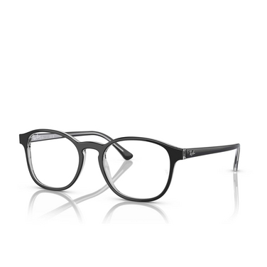 Ray-Ban RX5417 Eyeglasses 8367 dark grey on transparent - three-quarters view