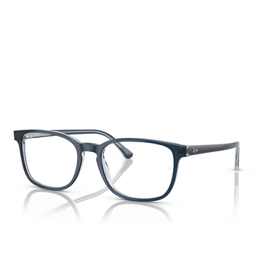 Ray-Ban RX5418 Eyeglasses 8324 blue on transparent blue - three-quarters view