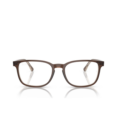 Ray-Ban RX5418 Eyeglasses 8365 brown on transparent light brown - front view