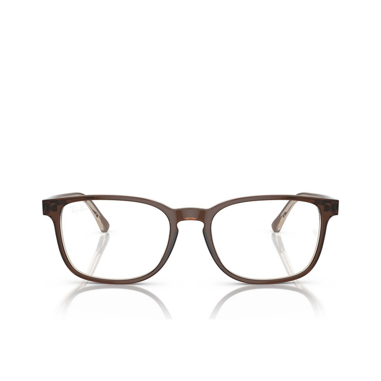 Ray-Ban RX5418 Eyeglasses 8365 brown on transparent light brown - 1/4