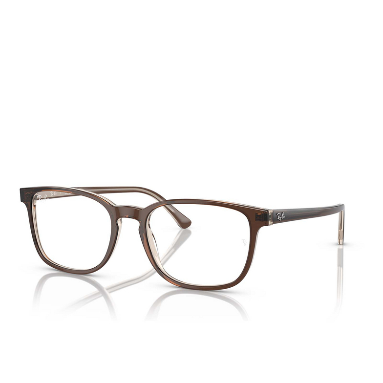 Ray-Ban RX5418 Eyeglasses 8365 brown on transparent light brown - 2/4