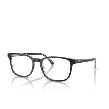 Ray-Ban RX5418 Eyeglasses 8367 dark grey on transparent grey - three-quarters view
