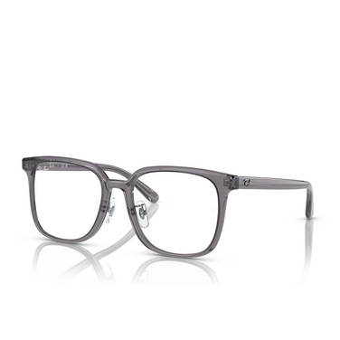 Lunettes de vue Ray-Ban RX5419D 8268 transparent grey - Vue trois quarts