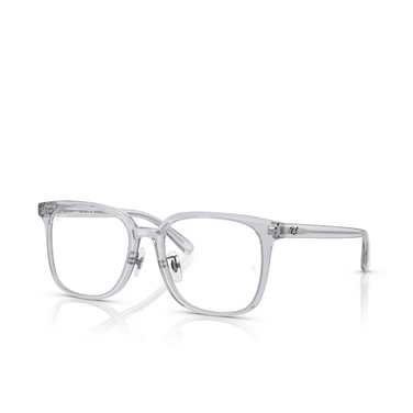 Lunettes de vue Ray-Ban RX5419D 8415 transparent grey - Vue trois quarts