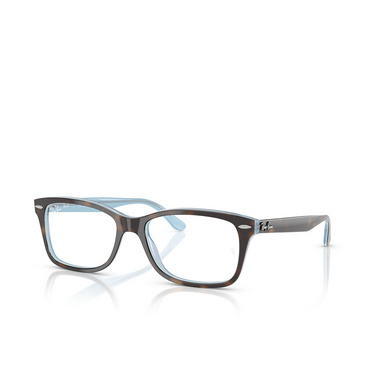 Ray-Ban RX5428 Eyeglasses 5883 havana on light blue - three-quarters view