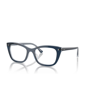 Ray-Ban RX5433 Eyeglasses 8324 blue on transparent blue - three-quarters view