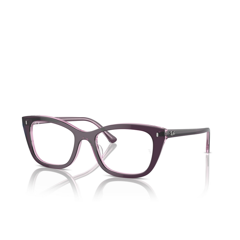 Ray-Ban RX5433 Eyeglasses 8364 violet on transparent pink - 2/4