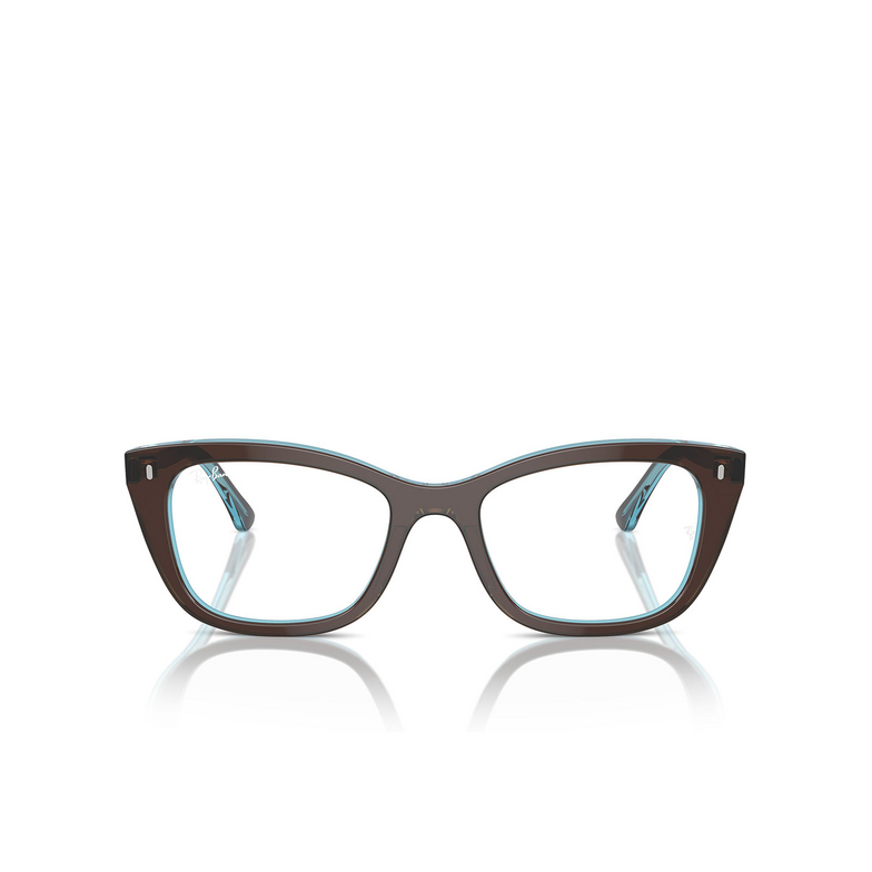 Occhiali da vista Ray-Ban RX5433 8366 brown on transparent blue - 1/4