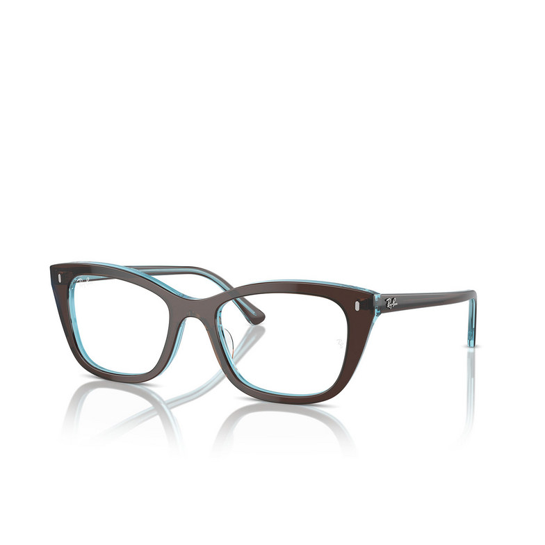 Ray-Ban RX5433 Eyeglasses 8366 brown on transparent blue - 2/4