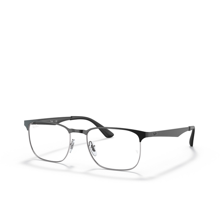 Gafas graduadas Ray-Ban RX6363 2861 black on silver - 2/4