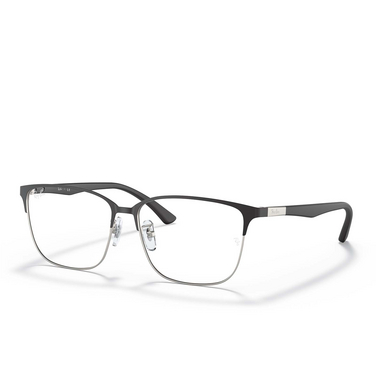 Gafas graduadas Ray-Ban RX6380D 2509 black - Vista tres cuartos