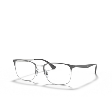 Ray-Ban RX6421 Eyeglasses 3004 grey on silver - three-quarters view