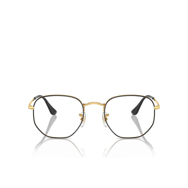 Ray-Ban RX6448 Eyeglasses 3175 black on gold - front view
