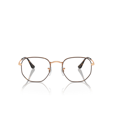 Ray-Ban RX6448 3176 Havana On Rose Gold 3176 havana on rose gold - front view