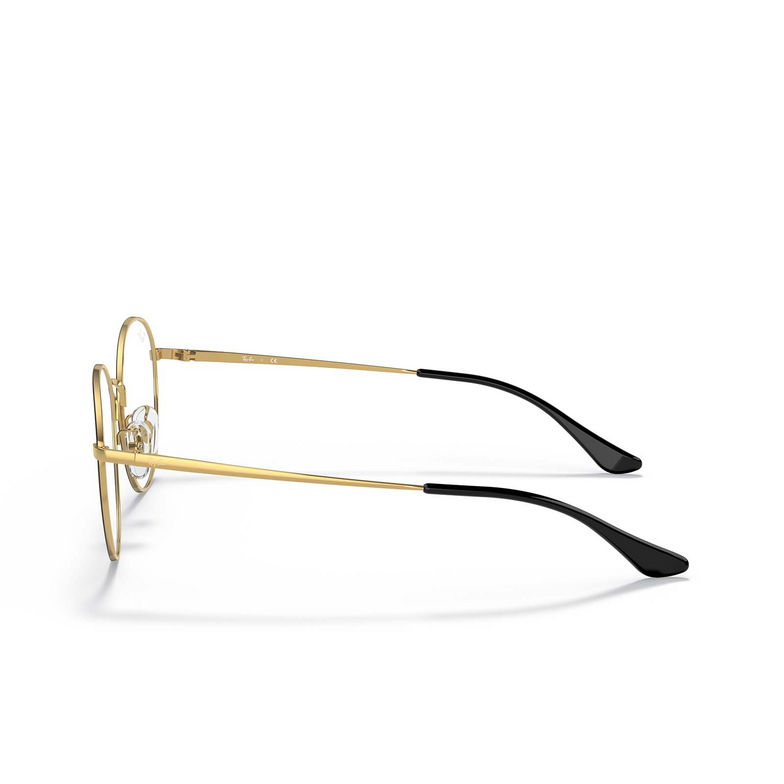 Ray-Ban RX6475D Eyeglasses 2991 black on gold - 3/4