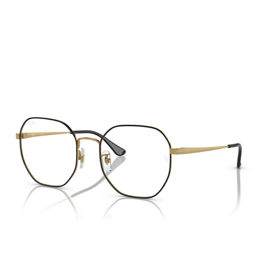 Ray-Ban RX6482D Eyeglasses 2991 black on gold - three-quarters view