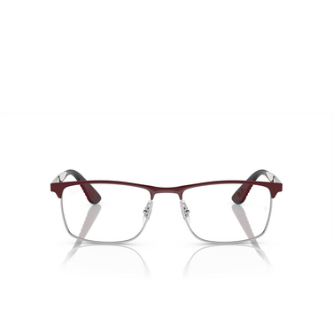 Ray-Ban RX6516M Korrektionsbrillen F090 dark red on silver - Vorderansicht