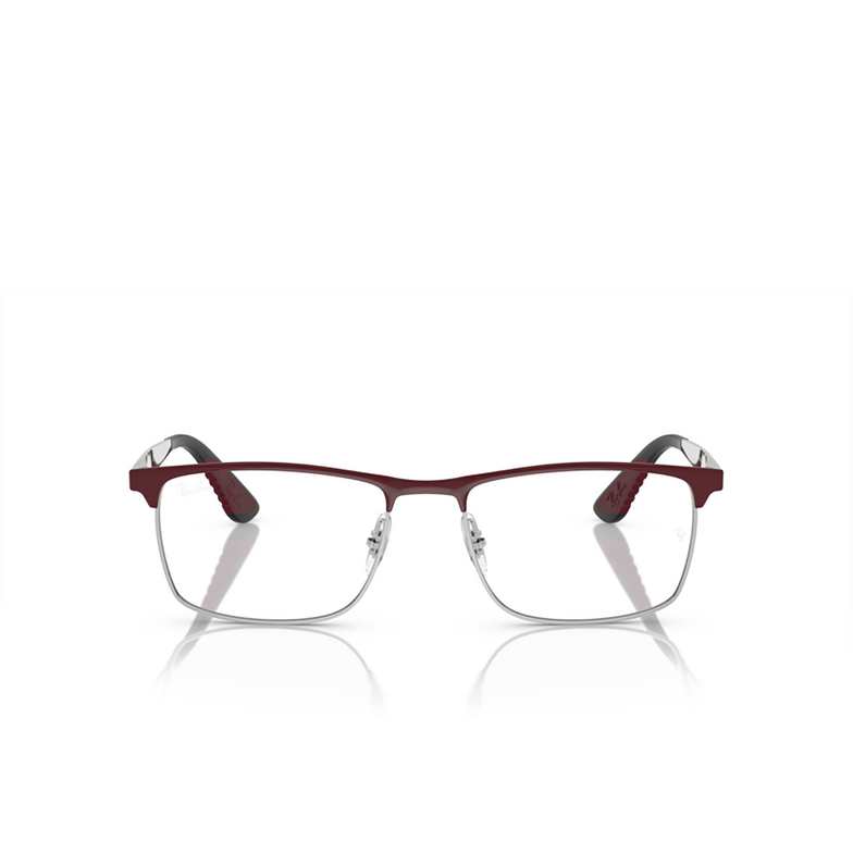 Ray-Ban RX6516M Eyeglasses F090 dark red on silver - 1/4