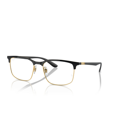 Ray-Ban RX6518 Eyeglasses 2890 black on gold - three-quarters view