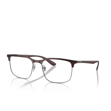 Ray-Ban RX6518 Eyeglasses 3162 brown on gunmetal - three-quarters view