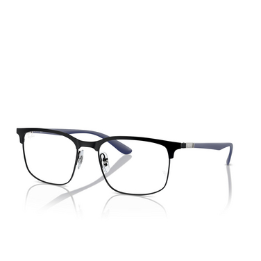 Ray-Ban RX6518 Eyeglasses 3171 black on black - three-quarters view