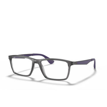 Ray-Ban RX7056 Korrektionsbrillen 5814 transparent grey - Dreiviertelansicht