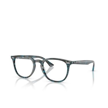 Ray-Ban RX7159 Eyeglasses 8394 transparent fantasy blue / grey - three-quarters view