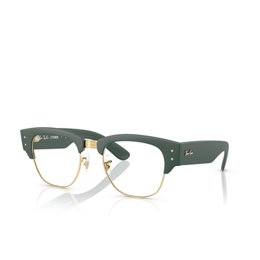 Gafas graduadas Ray-Ban RX7316V 8062 sand green on gold - Vista tres cuartos