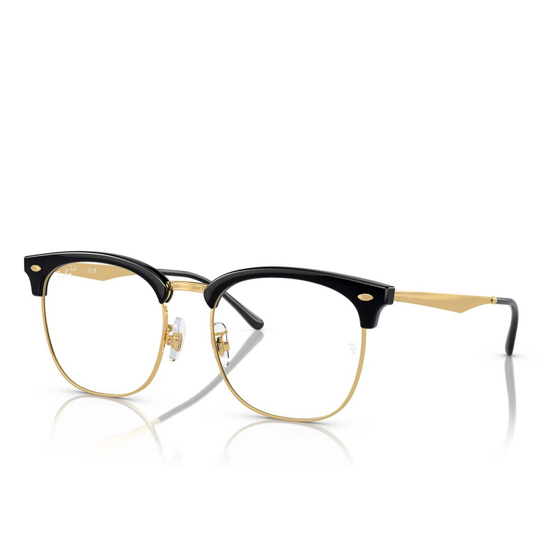 Gafas graduadas Ray-Ban RX7318D 8239 black on gold - 2/4