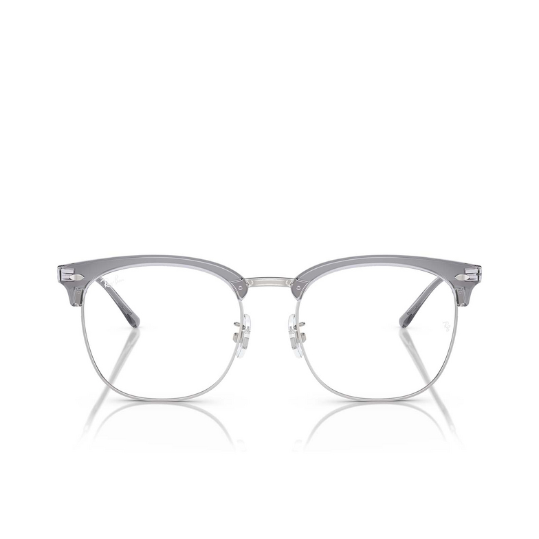 Gafas graduadas Ray-Ban RX7318D 8326 transparent grey on silver - 1/4