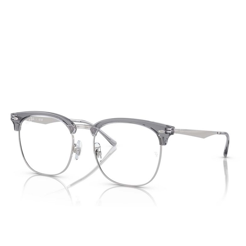 Gafas graduadas Ray-Ban RX7318D 8326 transparent grey on silver - 2/4