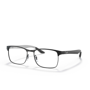 Ray-Ban RX8416 Eyeglasses 2916 black on gunmetal - three-quarters view