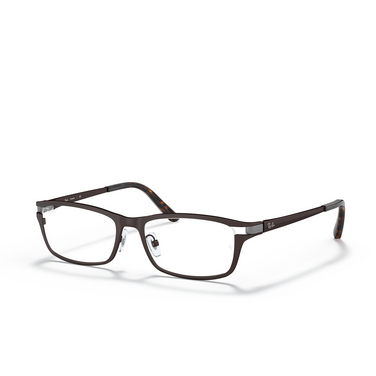 Gafas graduadas Ray-Ban RX8727D 1020 dark brown - Vista tres cuartos