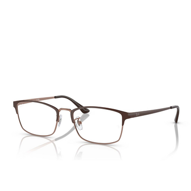 Ray-Ban RX8772D Eyeglasses 1240 brown on copper - three-quarters view