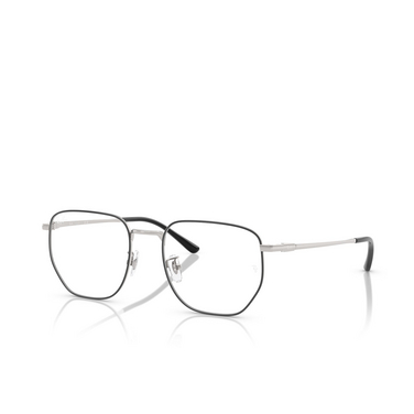 Ray-Ban RX8776D Eyeglasses 1249 black on silver - three-quarters view