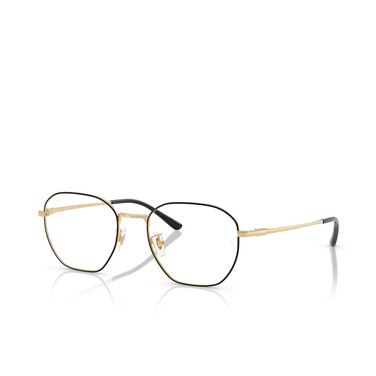 Ray-Ban RX8777D Eyeglasses 1250 black on gold - three-quarters view