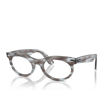 Ray-Ban WAYFARER OVAL Eyeglasses 8361 striped transparent blue - three-quarters view