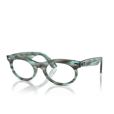Ray-Ban WAYFARER OVAL Eyeglasses 8362 striped transparent green - three-quarters view