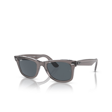 Ray-Ban WAYFARER Sunglasses 1355R5 grey on transparent - three-quarters view