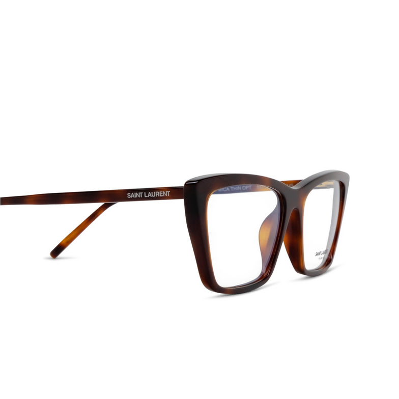 Gafas graduadas Saint Laurent MICA THIN 003 havana - 3/4