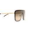 Saint Laurent SL 364 MASK Sunglasses 006 gold - product thumbnail 3/4