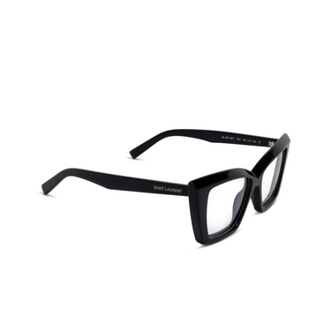 Saint Laurent SL 657 Eyeglasses 001 black - three-quarters view