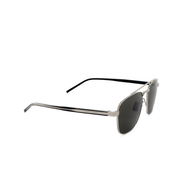 Saint Laurent SL 665 Sunglasses 002 silver - three-quarters view