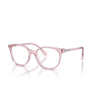 Swarovski SK2002 Eyeglasses 3001 pink transparent - three-quarters view