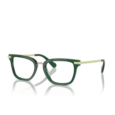 Swarovski SK2018 Eyeglasses 1045 dark green trasparent - three-quarters view