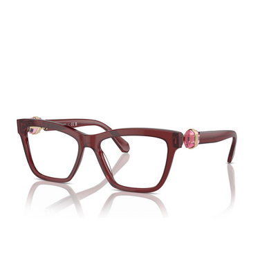 Swarovski SK2021 Eyeglasses 1055 trasparent burgundy - three-quarters view
