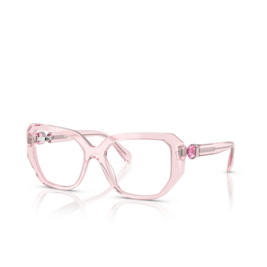 Gafas graduadas Swarovski SK2035 3001 transparent pink - Vista tres cuartos