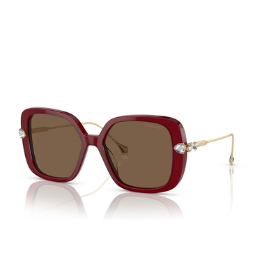 Swarovski SK6011 Sunglasses 105573 transparent burgundy - three-quarters view